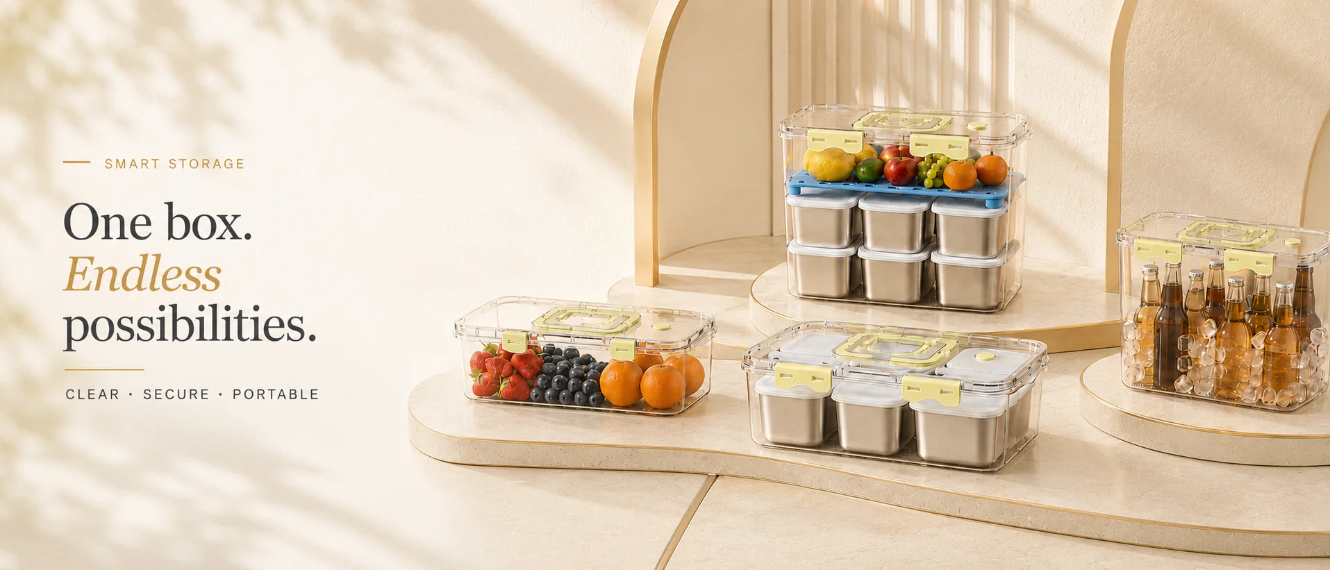 GEMEI clear, secure and portable food storage collection