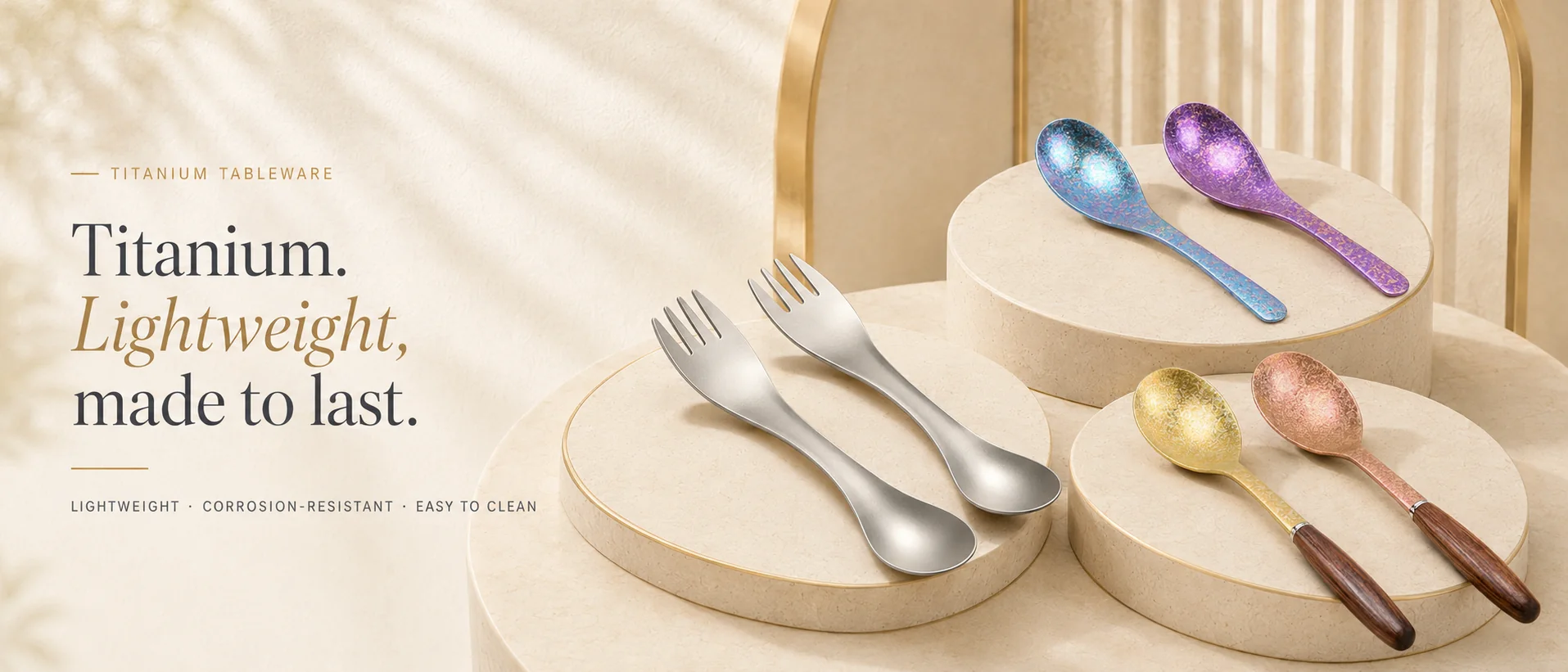 GEMEI lightweight titanium tableware collection