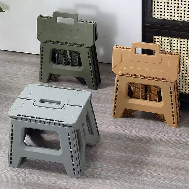Foldable utility stools in multiple colors