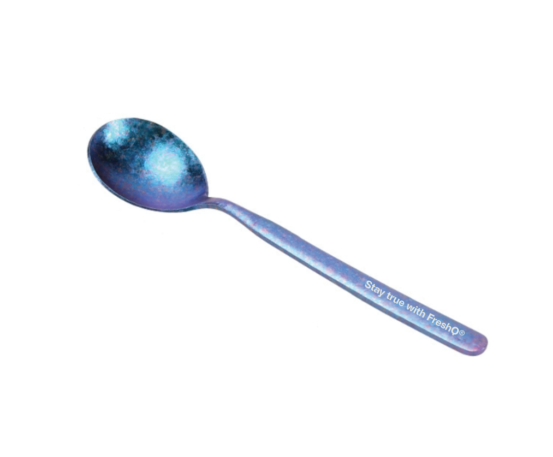 Free customized spoon mockup on white background