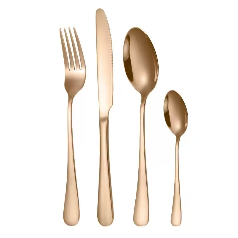 Rose gold cutlery finish reference