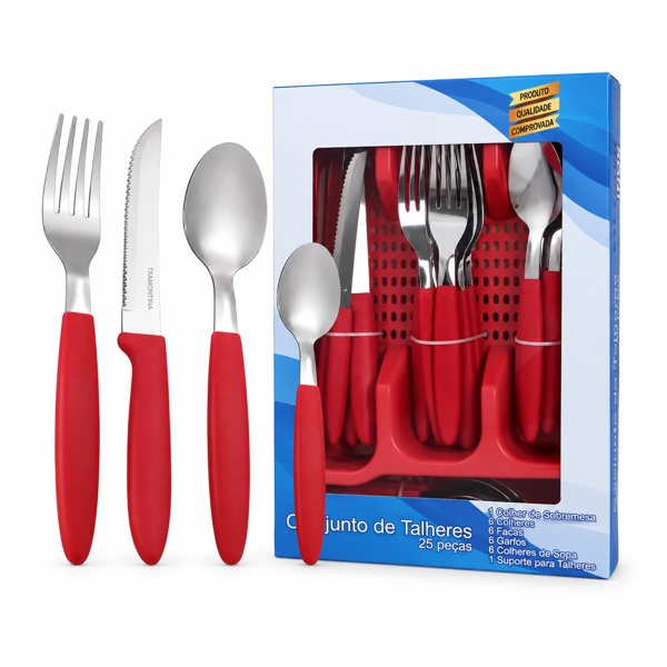 25PCS Cutlery Set packaging example
